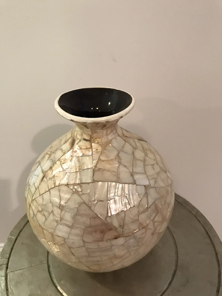 Vaso de luxo estilo italiano 11 pol. urna tigela espelho design mosaico cerâmica decoração para casa - Imagem 2 de 4