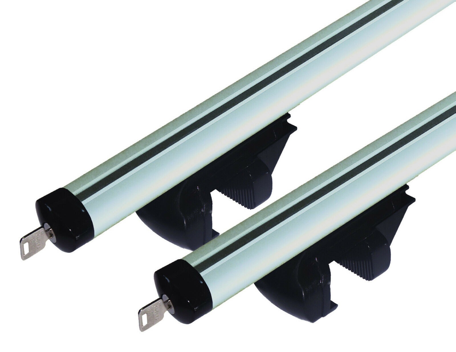 Streetwize Universal 120cm Lockable Aluminium Roof Rack Bars for Cars with Rails