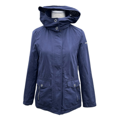 Vintage Esprit Navy Nautical Hooded High Collar Jacket 2
