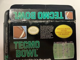 Tecmo Bowl Nintendo NES box only left side football