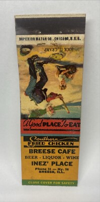 Breese, Illinois IL Breese Cafe Inez' Place Matchbook