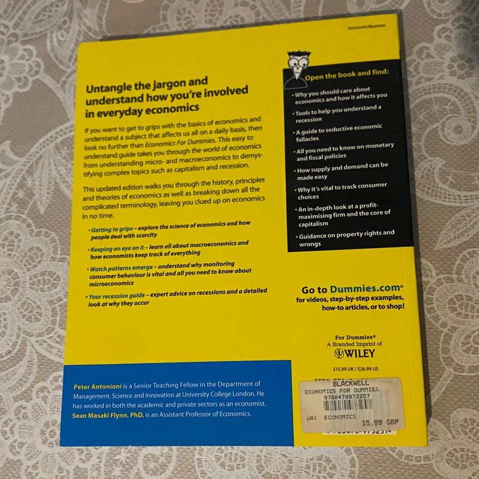 Economics for Dummies, UK Edition, 2nd Edition, Peter Antonioni, Sean Masaki - Image 2 of 2