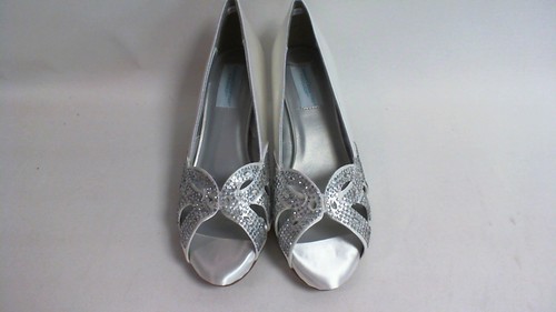Dyeable Wedding/Bridal Shoes - Tracy - White Satin - US 6EE UK 4 X Wide #26A183 - Picture 3 of 9