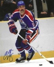 Autographed 8x10 CHARLIE HUDDY  Edmonton Oilers photo - w/COA