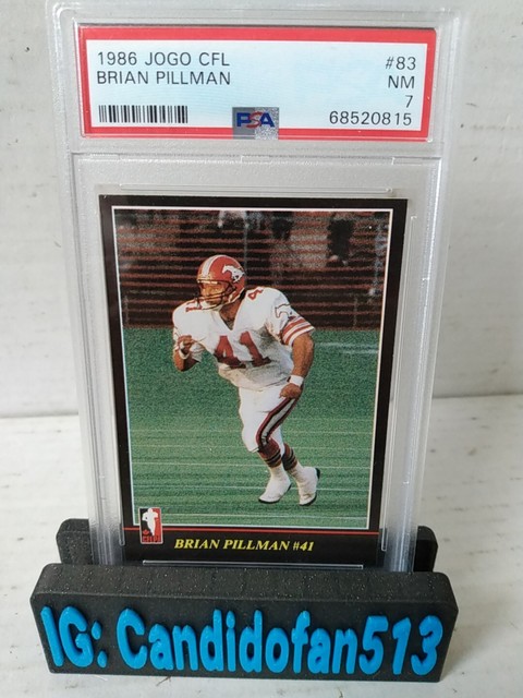 Brian Pillman 1986 Jogo CFL #83 PSA 7 Mint WWE Wrestling NFL Bengals Rookie Card