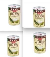 NEW HEB Cream of Jalapeno Condensed Soups  10.5OZ  4 PACK Cans H-E-B