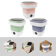 Portable Washing Machine 12L Mini Foldable Washer Touch Screen Timer For Travel