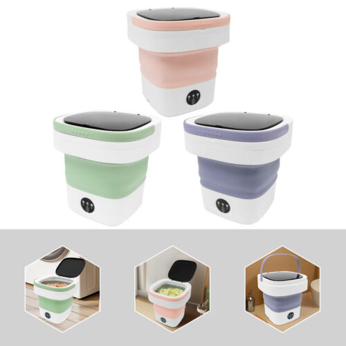 Portable Washing Machine 12L Mini Foldable Washer Touch Screen Timer For Travel