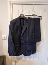 Alexandre Of England Tailored Fit Wool Suit In Navy, Size 38 / M & 32L, RRP £300