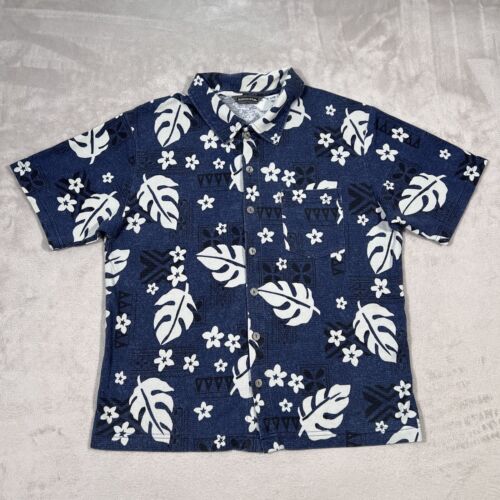 Vintage Quiksilver Shirt Mens Size Large Blue Whi… - image 1