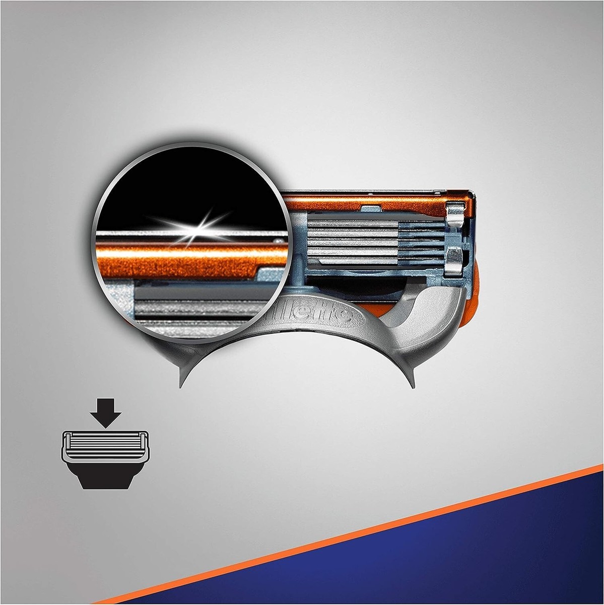 Pack De 4 Recharges De Lames Gillette Fusion Power - 5 Lames, Acier Inox, Allemagne