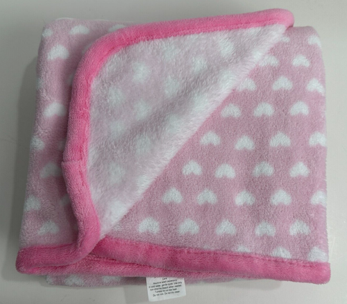 Manta de felpa para bebé niña estampado corazones unicornio rosa blanco Walmart Parents Choice - Imagen 2 de 5