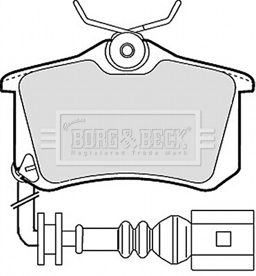 Borg & Beck BBP1824 Kit Pastiglie Freno - Set Da 4 Pastiglie Di Alta Qualità - Adatto Per Asse Anteriore O Posteriore - Con Accessori Inclusi - 2