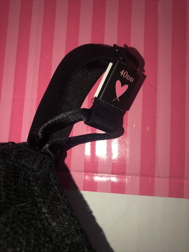 NWT VICTORIA'S SECRET Sexy Tee Lace And Sheer Mesh Push-up Bra Black 40DD - Picture 11 of 12