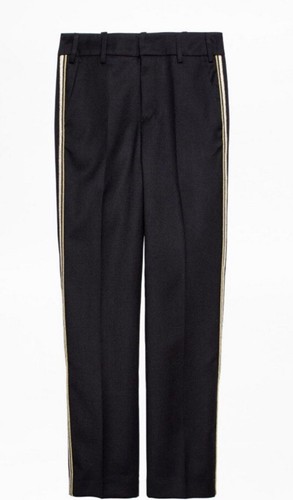 New $328 Zadig & Voltaire Posh Military Pants Adult 42 Black Wool Women 12-14 K1 - Picture 4 of 18