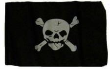 12x18 12"x18" Jolly Roger Pirate Crossbones Sleeve Flag Garden