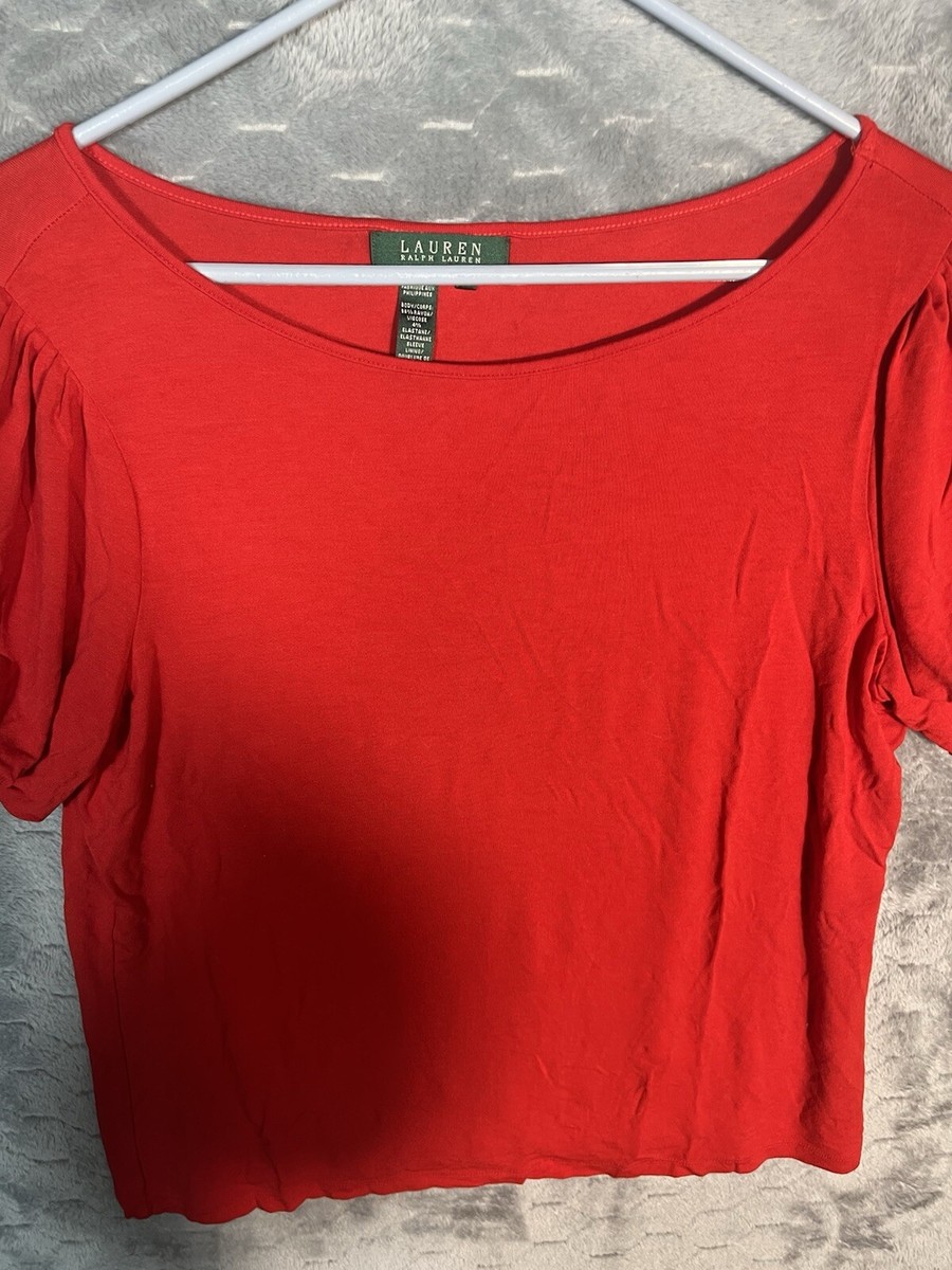 トップス o Lauren Ralph Lauren Women's Green Label XL Top Short Sleeve Casual