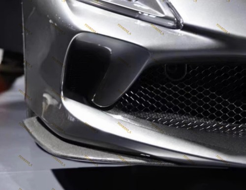 Carbon Fiber Front Bumper Corner Cover Lip Trim For Ferrari F8 2020-2023 - Picture 9 of 11