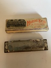 Harmonica Old Hohner Blues Harp Key Of D In Box In Fain Condition Need Repair