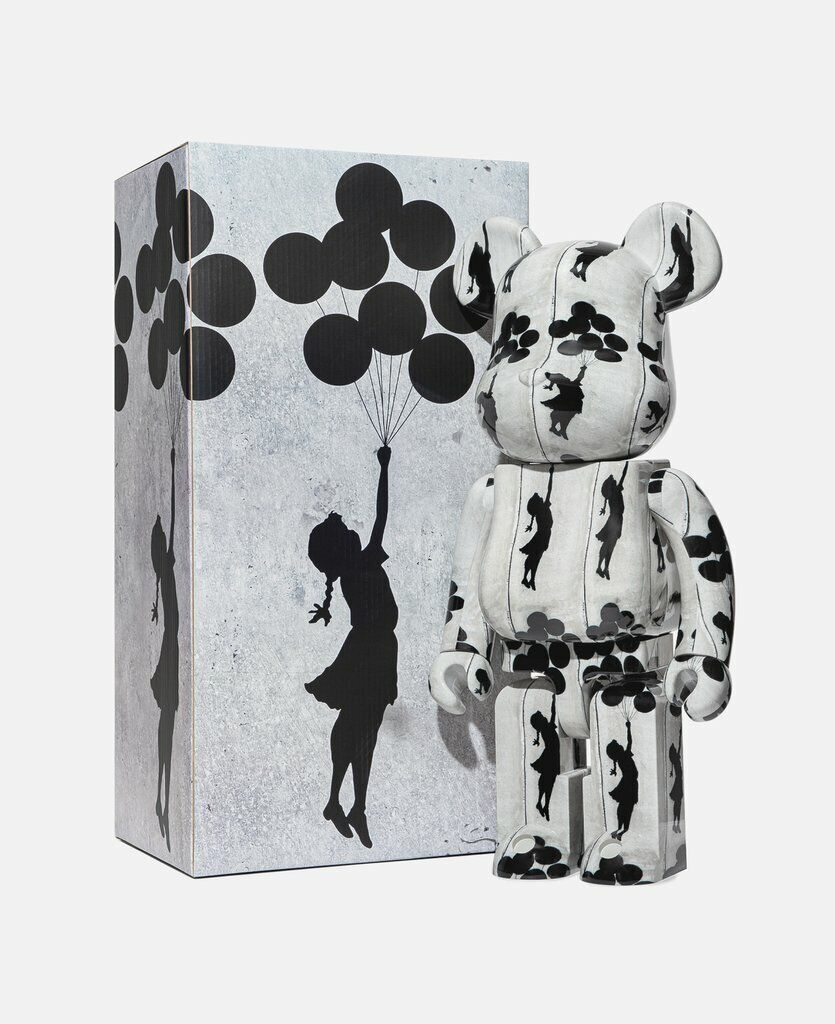 Flying Balloons Girl 1000% Bearbrick Be@rbrick Banksy Medicom Toy Rare  Limited