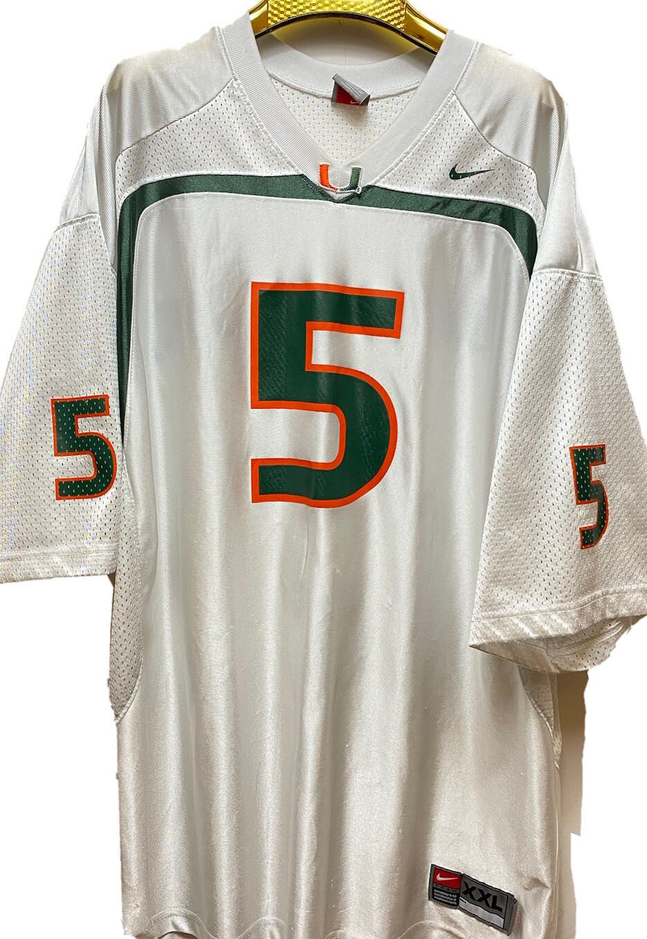 nike jersey Vintage hurricanes football jersey 5 size xxl white 2xl eBay