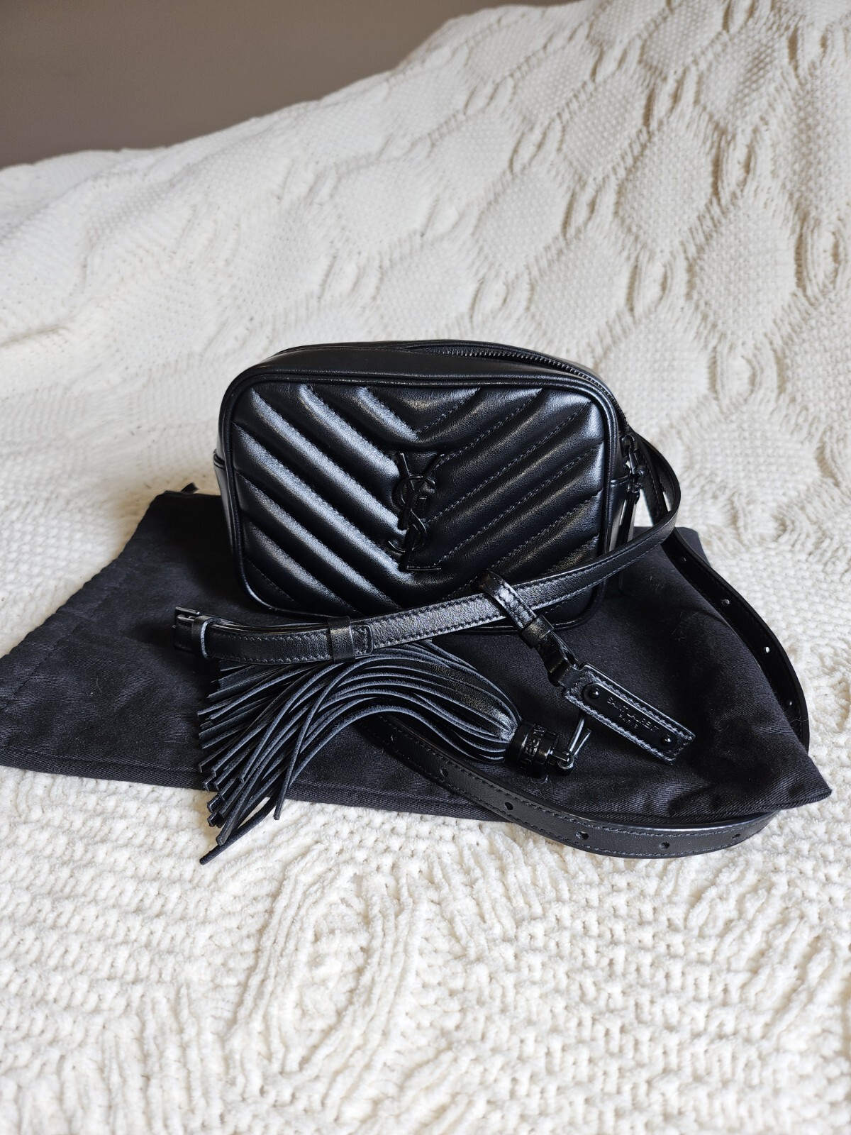 Borsa da cintura autentica Saint Laurent YSL Lou