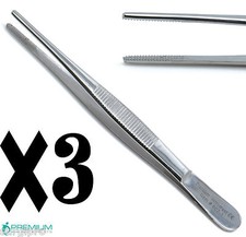 3  Dressing Tweezer Forceps 5.5" 14cm Standard Pattern Serrated Tip Picks