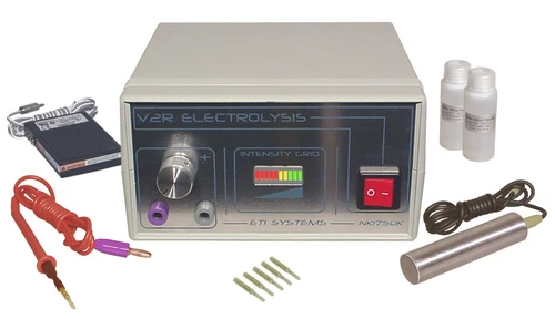 Permanent electrolysis hair removal machine + gel accessories and kit.