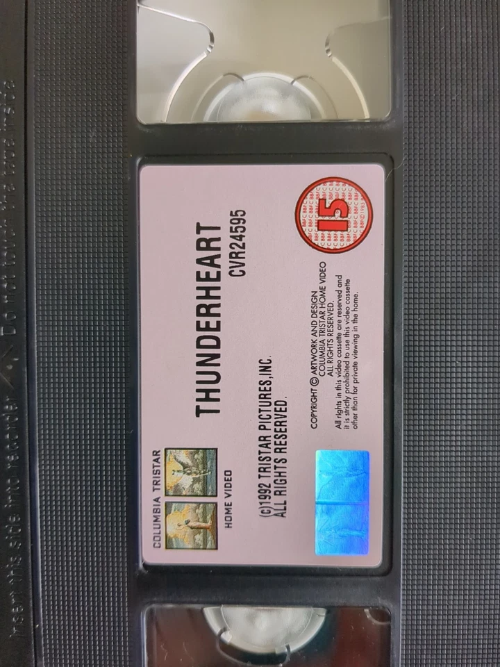 Thunderheart VHS PAL Video 1996 Val Kilmer Sam Shepard Columbia - Image 4 of 4