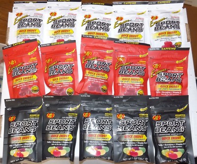 15 NEW bags Jelly Belly Extreme Sport jelly beans QUICK ENERGY w/ CAFFEINE