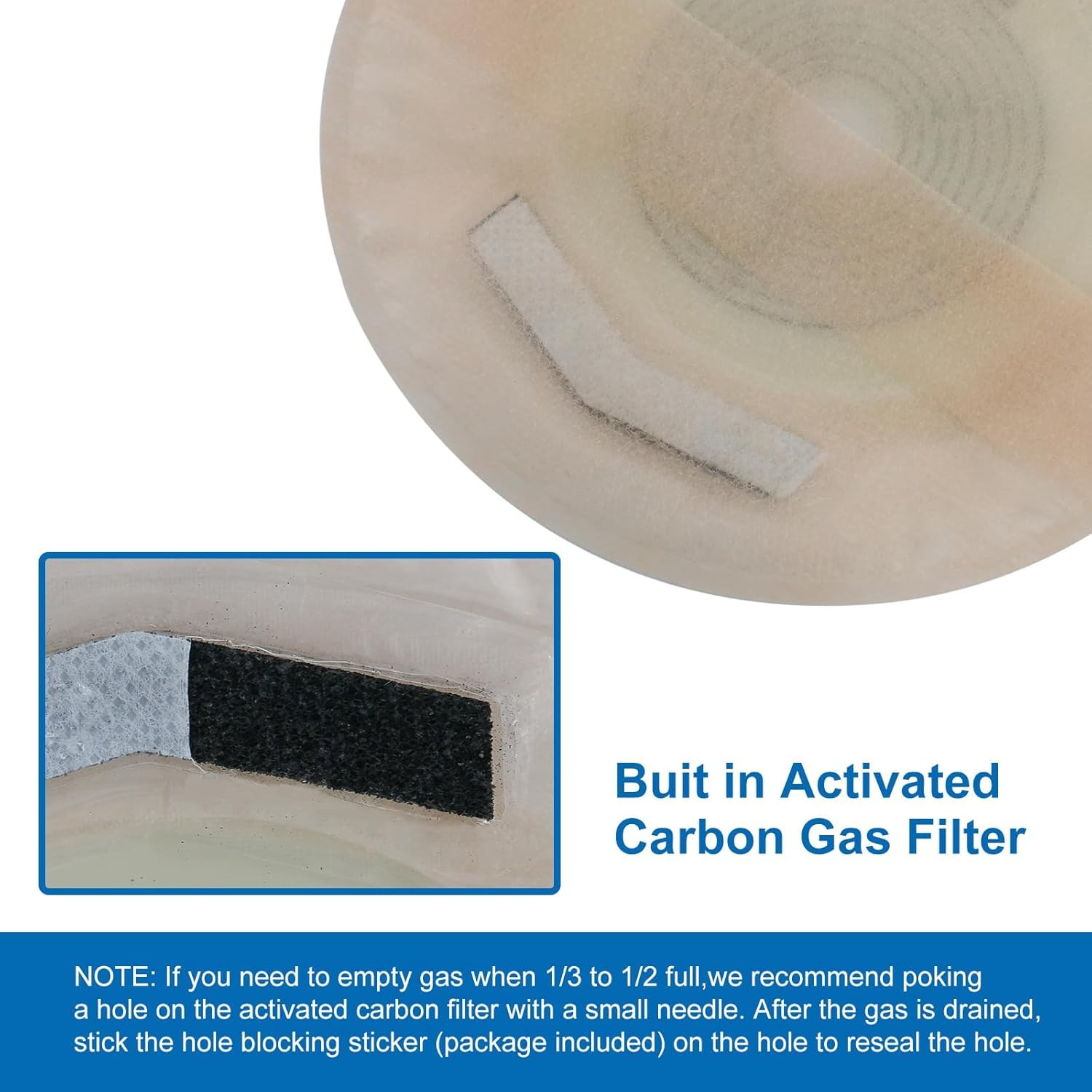 21PCS Ostomy Bags,Colostomy Supplies,Two Piece Drainable Ostomy Pouch for Ileost