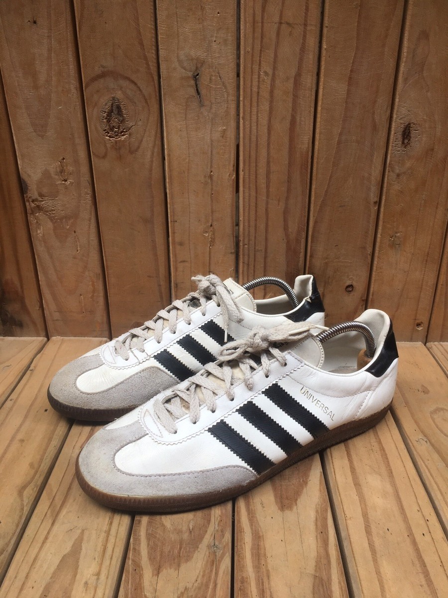 80's VTG Adidas Universal White /black SNEAKERS Made in 80's VTG Adidas Universal White /black SNEAKERS Made in
