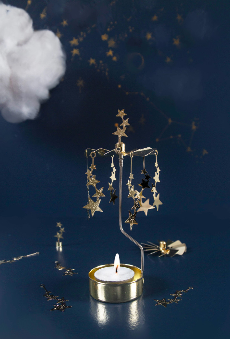 Spinning Candleholder Tea Light Candle Night Sky Gifts