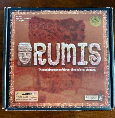 Rumis Board Game - Strategy Three Dimensional Structure Building Game - PreOwned