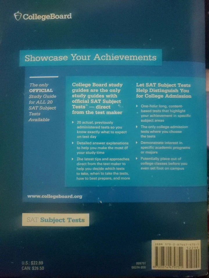 Sat Subject Tests Second Edition CollegeBoard - Image 2 of 4
