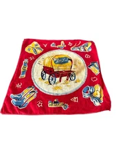 Amsco Toys Handkerchief Red 12 X 13 Inches Square Hankie RARE Toy Advertising