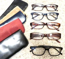 Lot 5 Pairs Unisex Reader glasses strengths +2.00 Kerecsen & unbranded