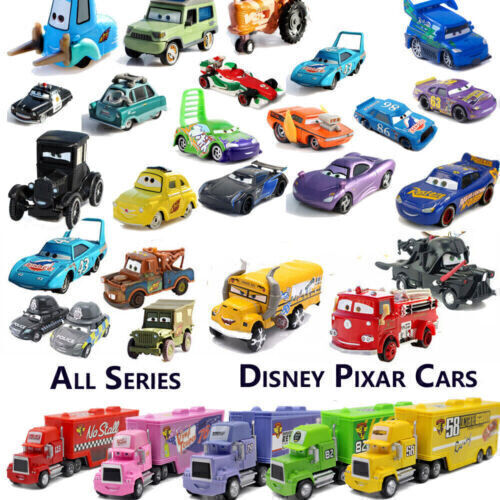 Lot de voitures Disney Pixar Lightning McQueen 1:55 cadeau moulé sous pression modèle voiture jouets en vrac - Photo 1/290