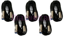 5 x 15ft XLR Pro Audio 3Pin Male Female Microphone Mic Extension Shielded Cable