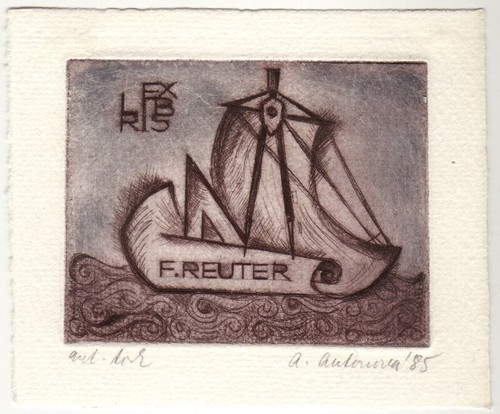 ALENA ANTONOVA: Exlibris für F. Reuter