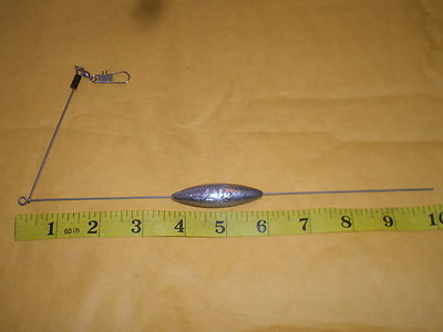 10 PCS. BOTTOM BOUNCER SINKER 2-1/2 OZ. W/S.S. WIRE .045X10'' LEG X3-3/4'' ARM