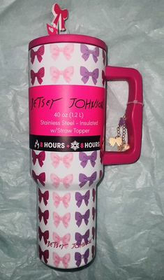 #ad HARD TO FIND Betsey Johnson 40oz Stainless Steel Insulated Tumbler With Charms $59.99