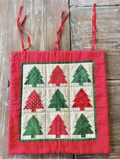Traditional Country Style Christmas Mini Quilt 13  x13  As Is