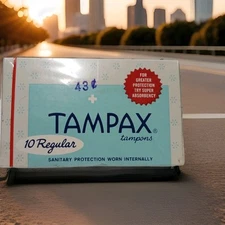 Vintage 1960s! Tampax Tampons 10 Count Small Box ~ NOS SEALED!