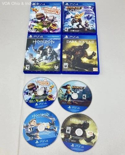 Horizon Zero Dawn Dark Souls III 4 PS4 Game Lot Sony PlayStation 4