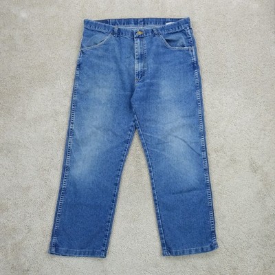 Wrangler Five Star Stretch Straight Jeans Herren W34 L25 Blau Denim Mid Rise