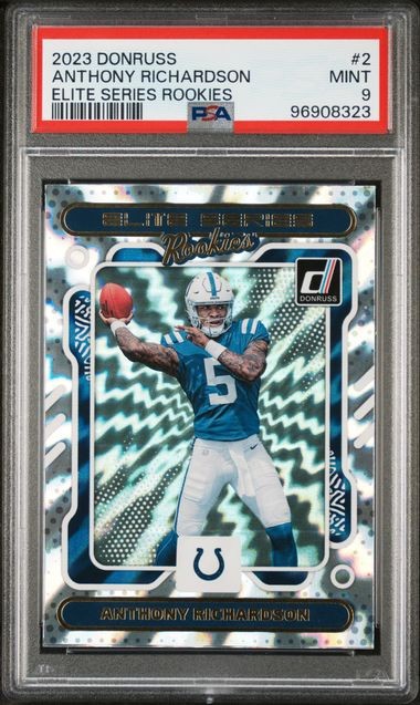 2023 Donruss #2 Elite Series Rookies Anthony Richardson RC Colts PSA 9 MINT