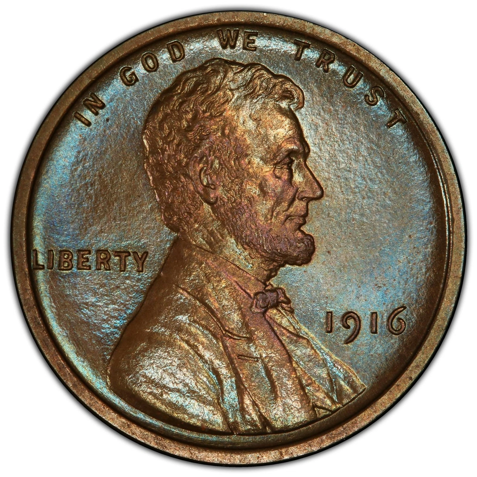 1916 1C Lincoln Cent - Type 1 Wheat Reverse PCGS PR66BN (CAC)