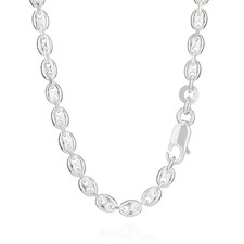 925 Silber Kette Kaffeebohne Schiffsankerkette 5025 Bohnenkette 50cm 4,0mm 11,3g