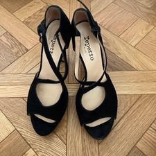 Rari sandali Repetto neri tacco misura 36 donna eleganti cinturino alla caviglia tacco 9,5 cm